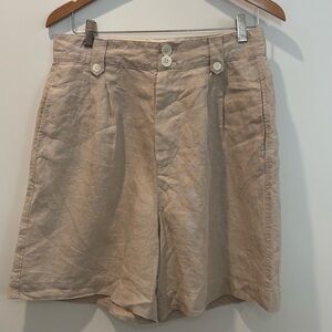 NWT Alex Mill Beige/Khaki Women's Linen Shorts Size 12